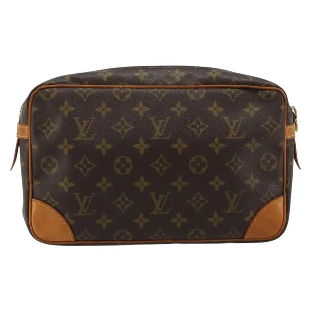 Louis Vuitton Monogram Compiegne 28 Clutch Bag Brown